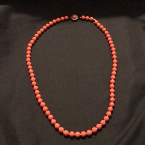 Orange beaded necklace
